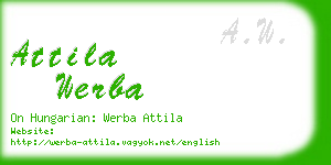 attila werba business card